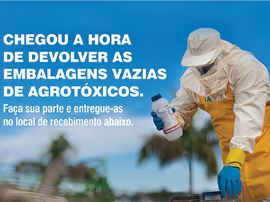 Campanha de Recolhimento de Embalagens de Agrotóxicos | Dias 31/08 e 01/09 pela manhã na Fazenda do Estado