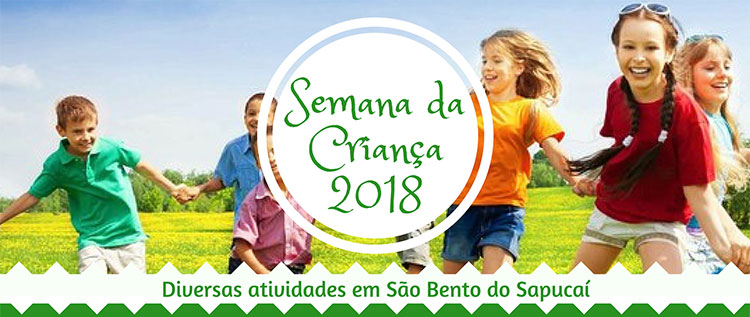 Confira as atividades da Semana da Criança em São Bento do Sapucaí