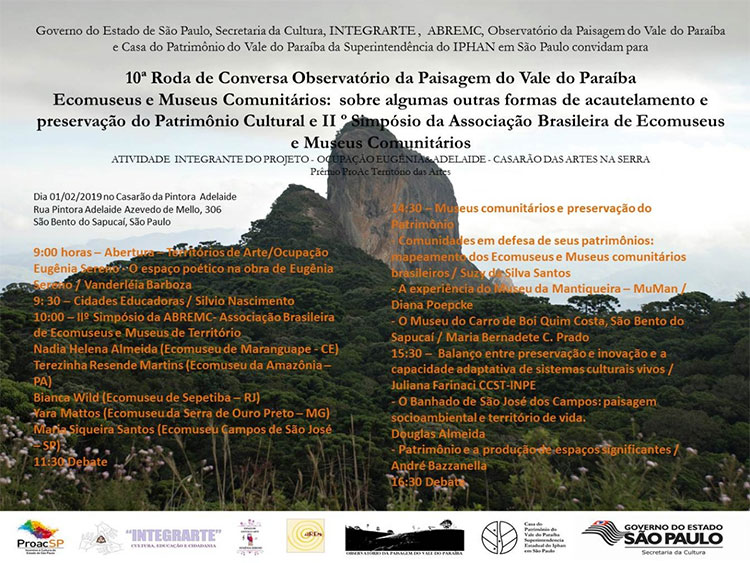 Integrarte promove 10ª Roda de Conversa Observatório da Paisagem do Vale do Paraíba