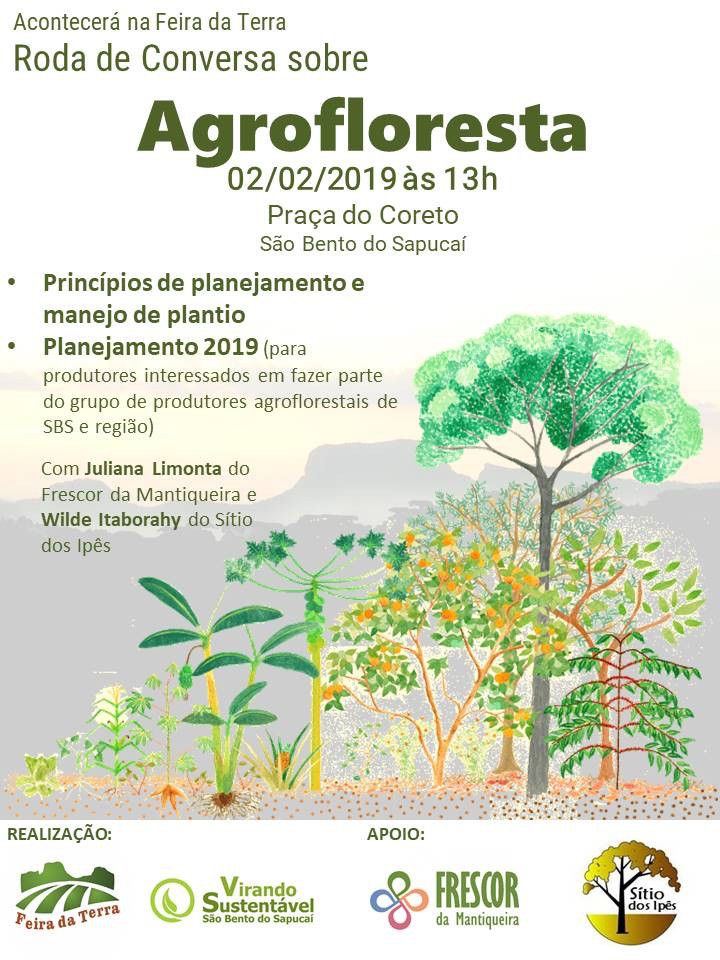Feira da Terra e Virando Sustentável promovem Roda de Conversa sobre Agrofloresta neste sábado!