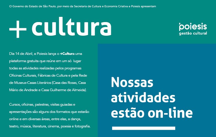 POIESIS lança plataforma com atividades culturais gratuitas