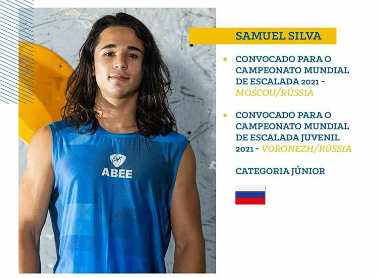 De São Bento, Samuel Silva participa do Mundial de Escalada na Rússia